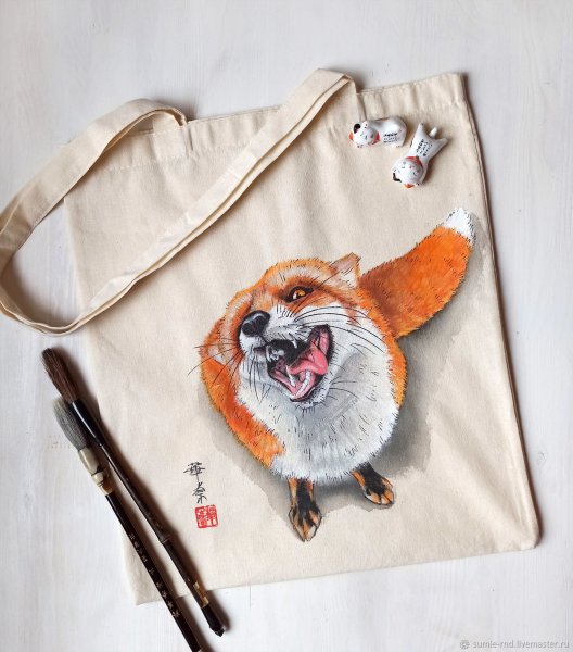 Шоппер роспись акрилом