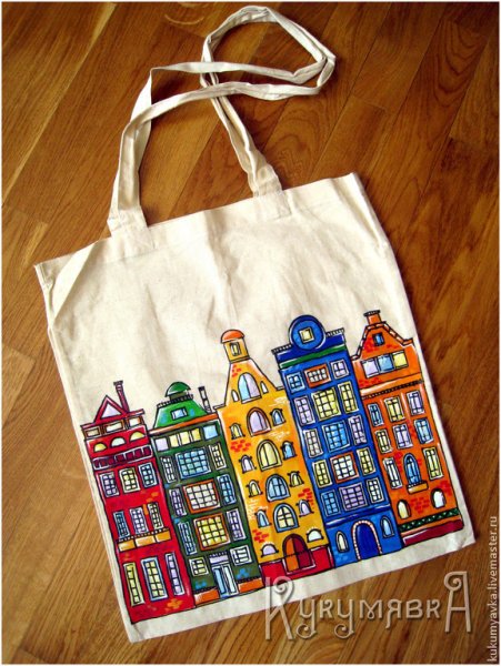 Сумки разрисованные акрилом