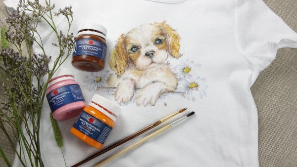 Рисование акрилом по ткани