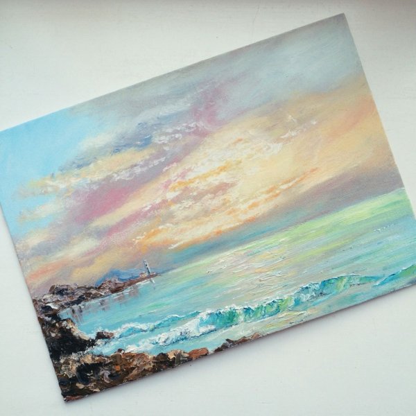 Пейзаж акрилом на холсте