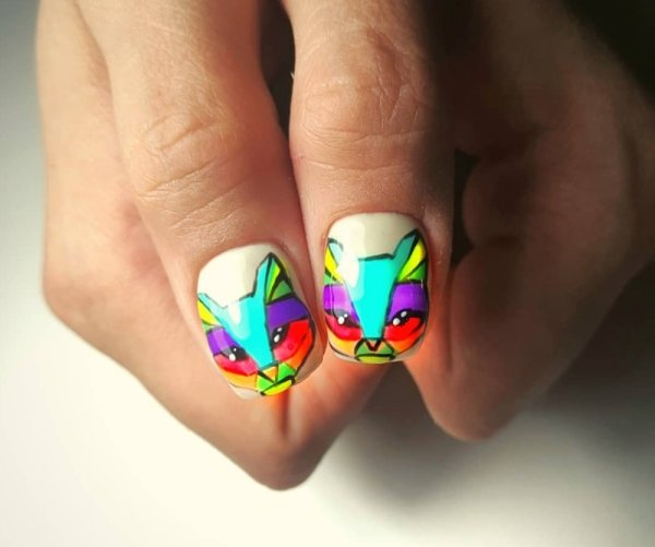 Идеи маникюра акриловыми красками легкий