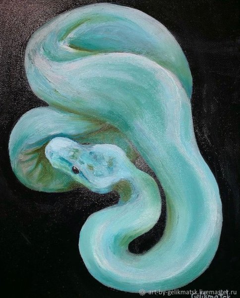 Змея картина маслом