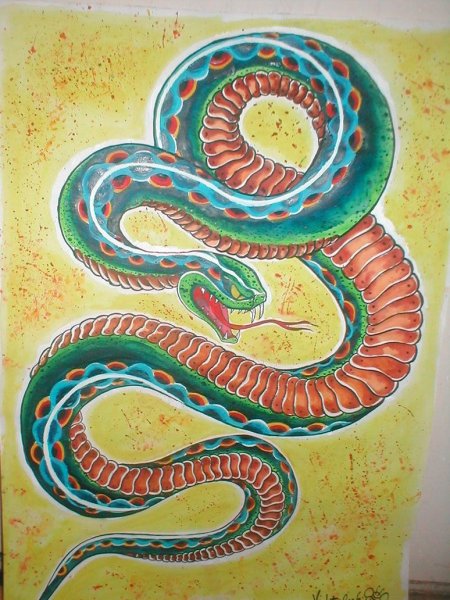 Змея рисунок цветной
