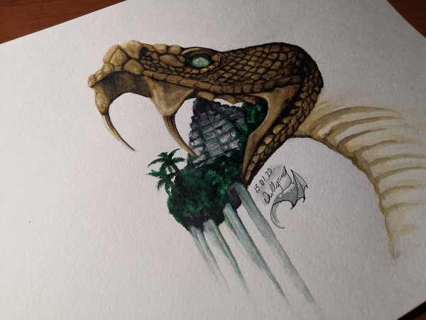 Змея акрилом