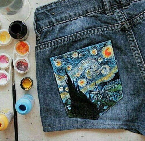 Разрисованные джинсы