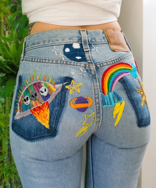 Роспись джинсовок Ван Гог