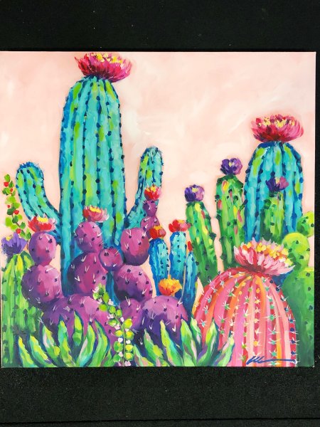 Кактус акрилом картина