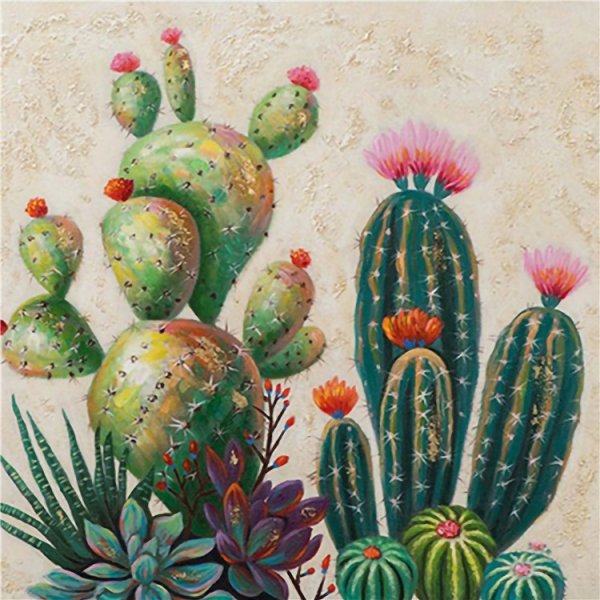 Кактус живопись