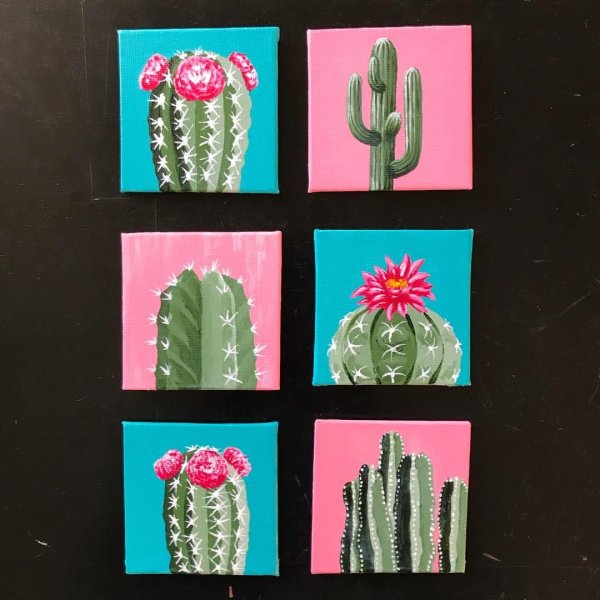 Кактус акрилом