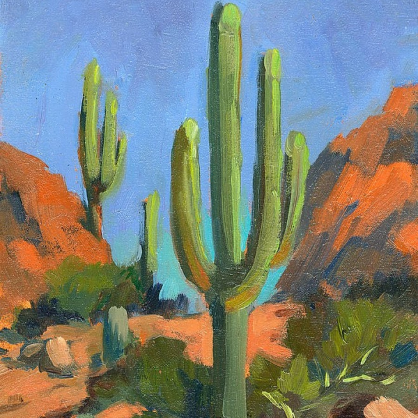 Кактусы мастихином