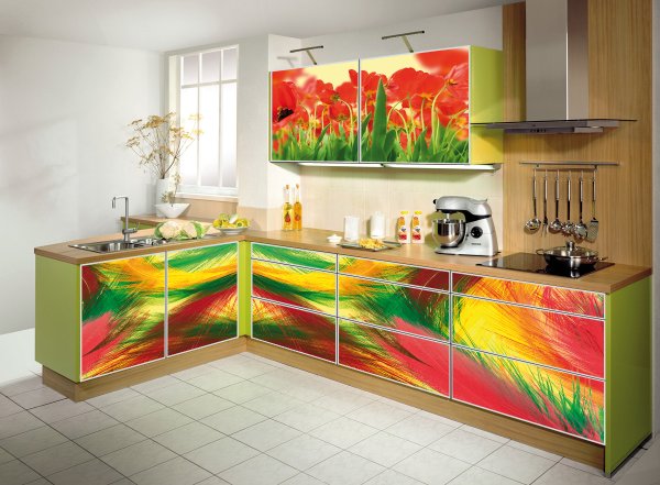 Кухни с фотопечатью на фасадах