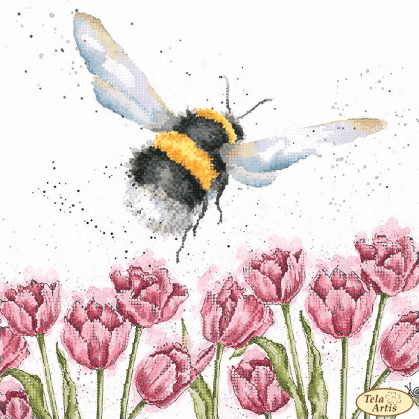 Пчела акварель