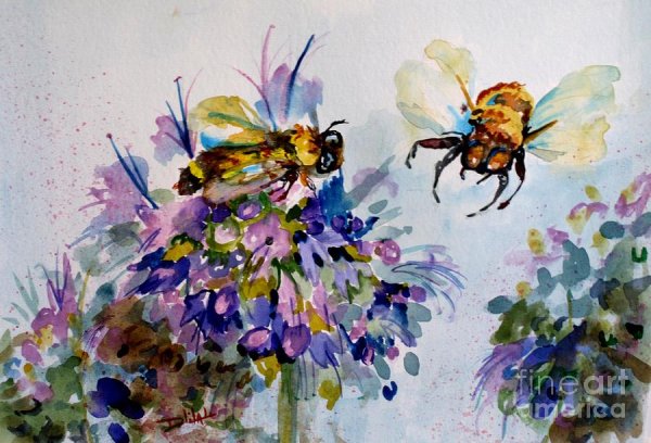 Пчела красками