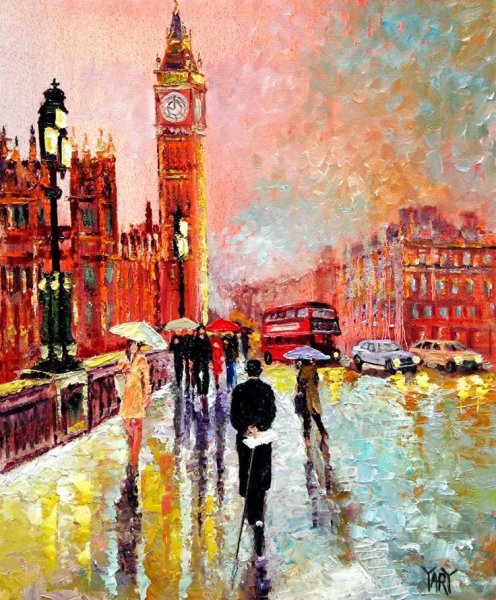 Биг Бен Лондон Импрессионизм