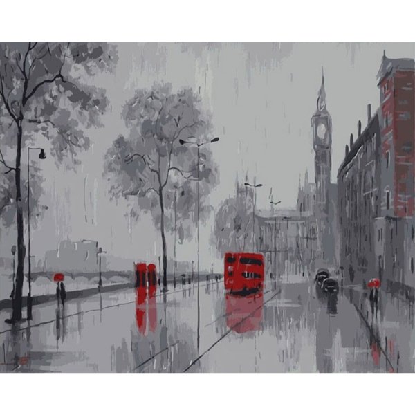 Серый городской пейзаж