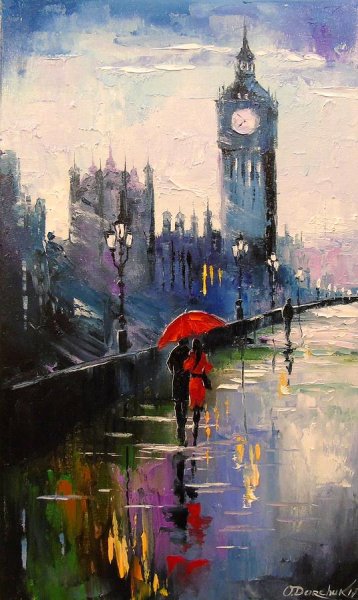 Живопись городской пейзаж Ольги Дарчук