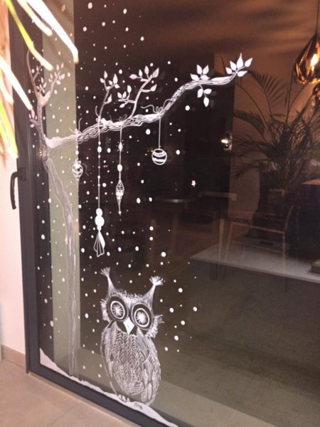 Новогодняя роспись окон