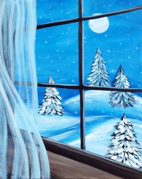 Зимний пейзаж из окна