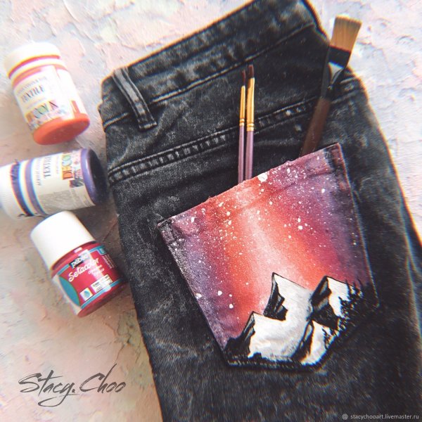 Роспись по ткани акрилом футер