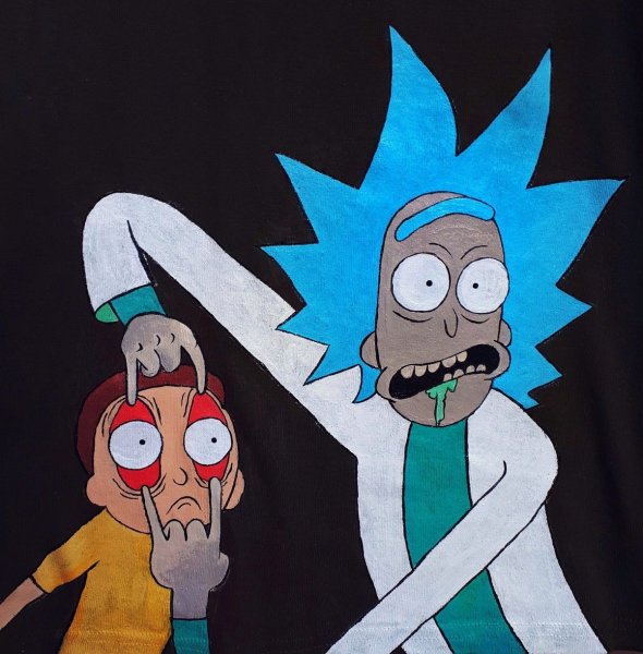 Рик и Морти акрилом