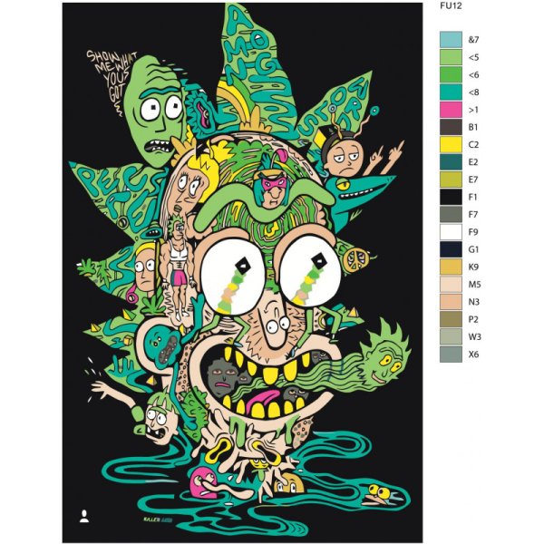 Картина по номерам Рик и Морти