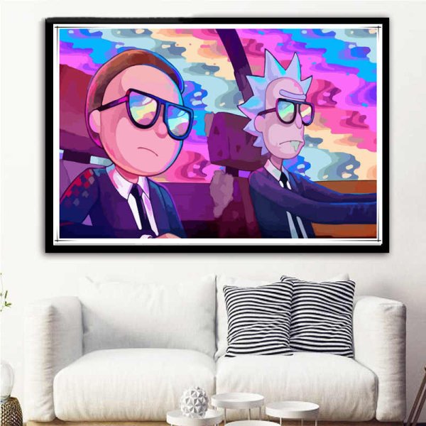 Рик и Морти на холсте