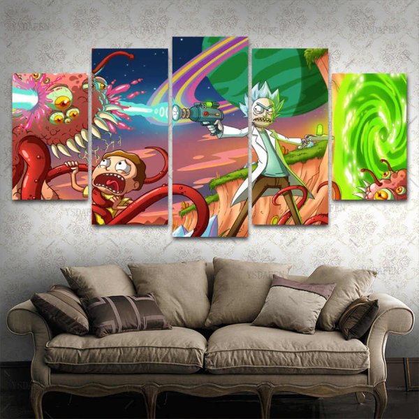 Модульная картина Рик и Морти