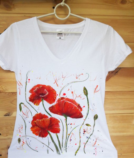 Рисование по ткани акриловыми красками