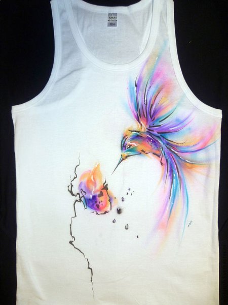 Футболки Расписанные акрилом