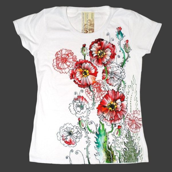 Роспись одежды акриловыми красками