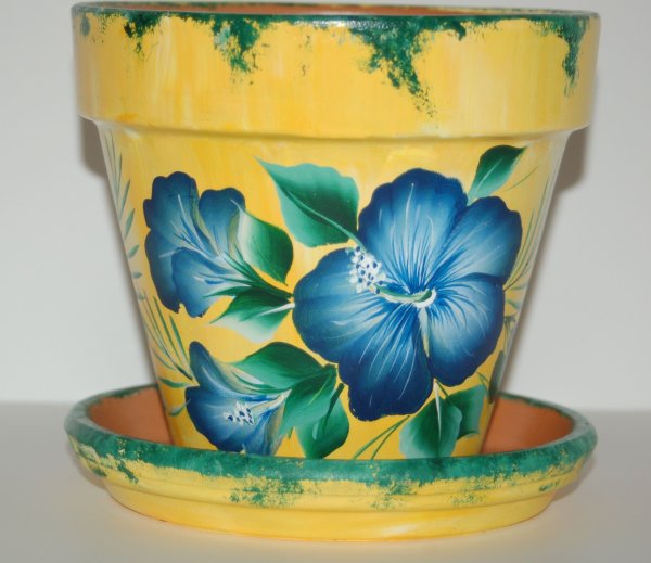 Расписные горшки для цветов