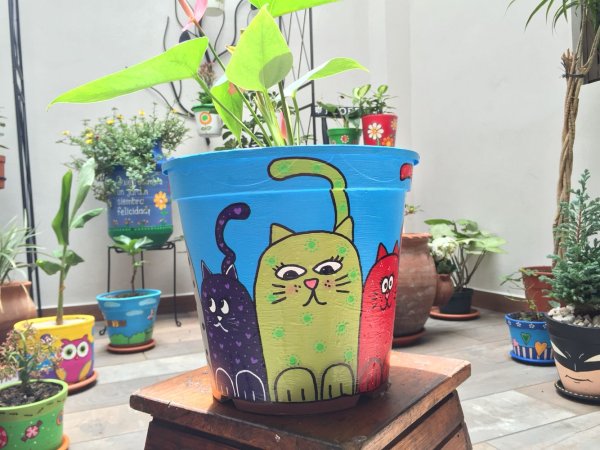 Разрисовать горшок для цветов