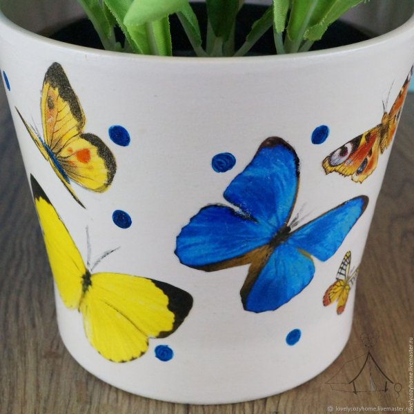Разрисовать цветочный горшок