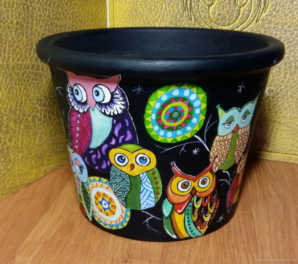 Расписные горшки для цветов