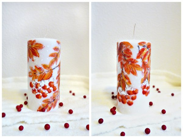 Свечи Расписанные акриловыми красками