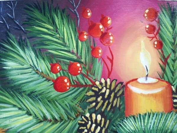 Роспись по стеклу белая