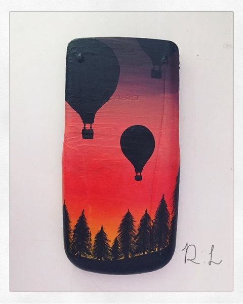 Рисование акрилом на чехле