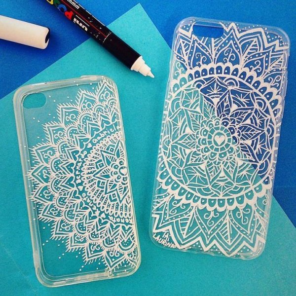 Роспись чехла для телефона