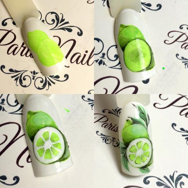 МК фрукты на ногтях