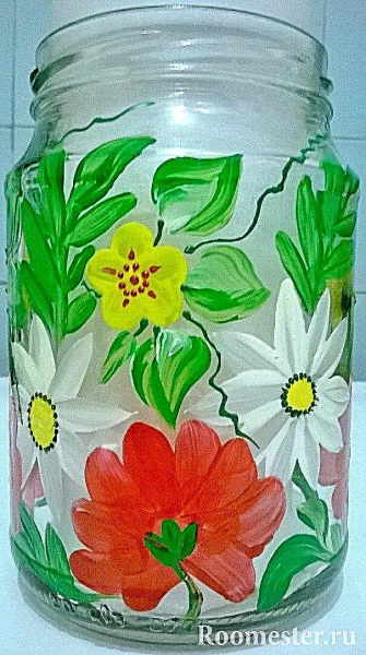 Расписные баночки для цветов