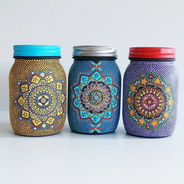 Роспись стеклянных банок
