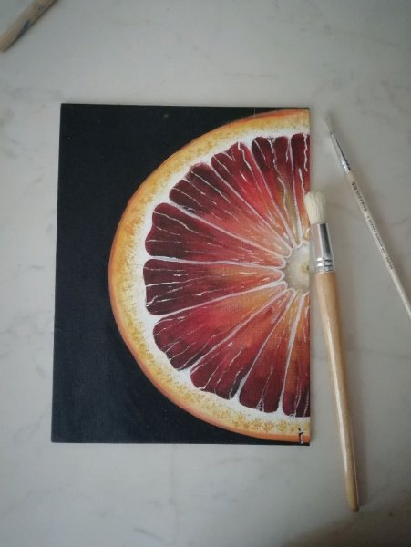 Апельсин акрилом