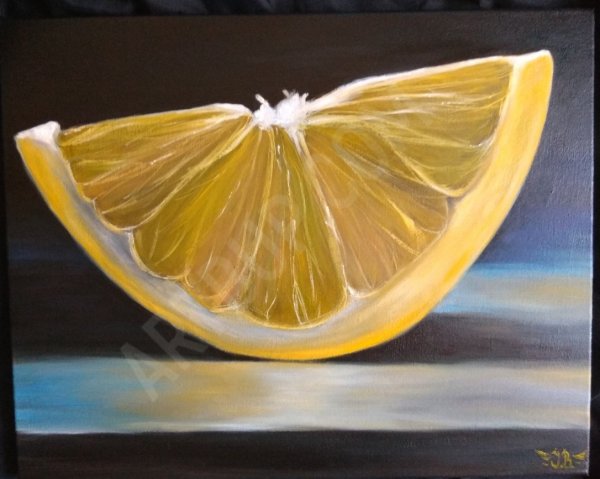 Дольки лимона живопись
