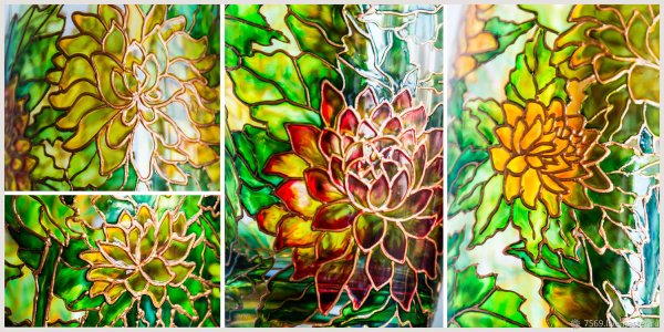 Врубель Хризантема витраж