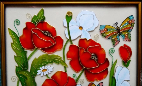 Рисование пластилином на стекле