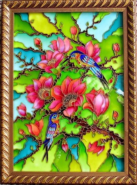 Роспись витражными красками