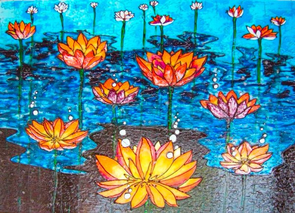 Рисовать акрилом на стекле