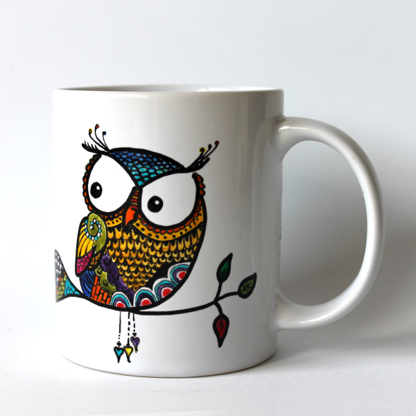 Роспись кружки акриловыми красками