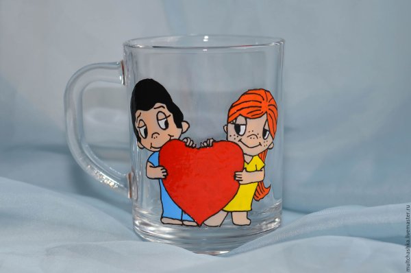 Роспись стеклянной кружки