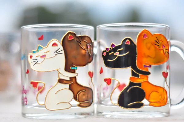 Роспись стаканов акриловыми красками для детей